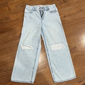 Abercrombie Kids Light Blue Distressed Jeans Size 13/14